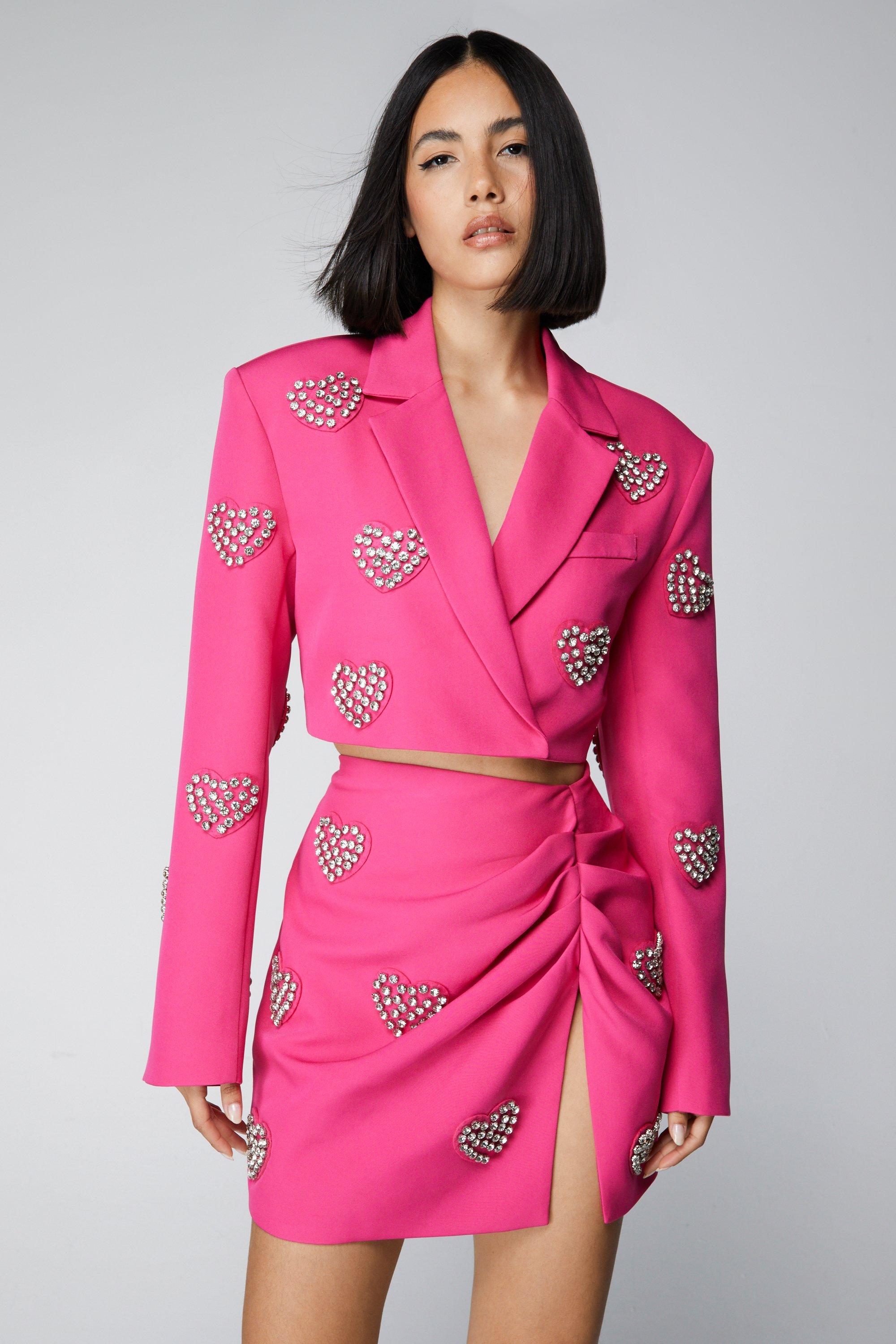 Hot pink 2024 ruched skirt